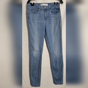 Levi Strauss Signature Gold Womens Mid Rise Skinny Jeans Blue W30 L32